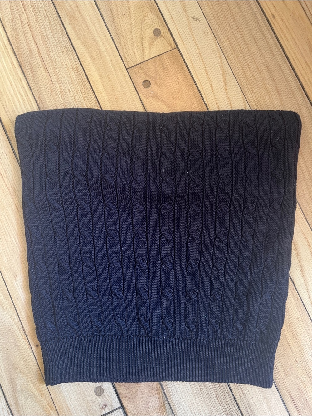 Ralph Lauren Women's Navy Cable Knit Tube top 100% cotton
